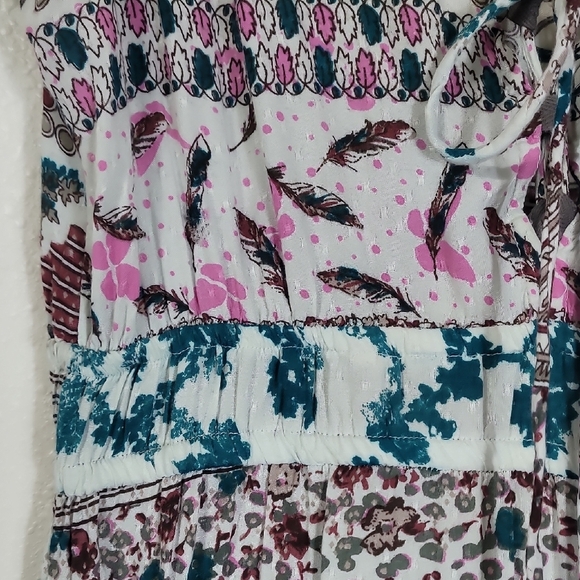 DEPT Floral Maxi Dress XS/S Boho Hippie Cottagecore Gypsy Festival Flowy Rayon - Picture 6 of 15